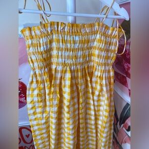 ESTEELE. Yellow Gingham Kids Dress